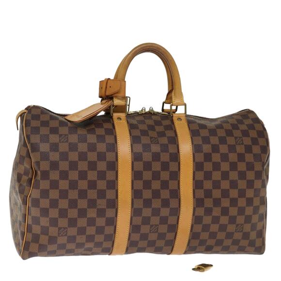 LOUIS VUITTON Damier Ebene Keepall 45 Boston Bag - Picture 1 of 16